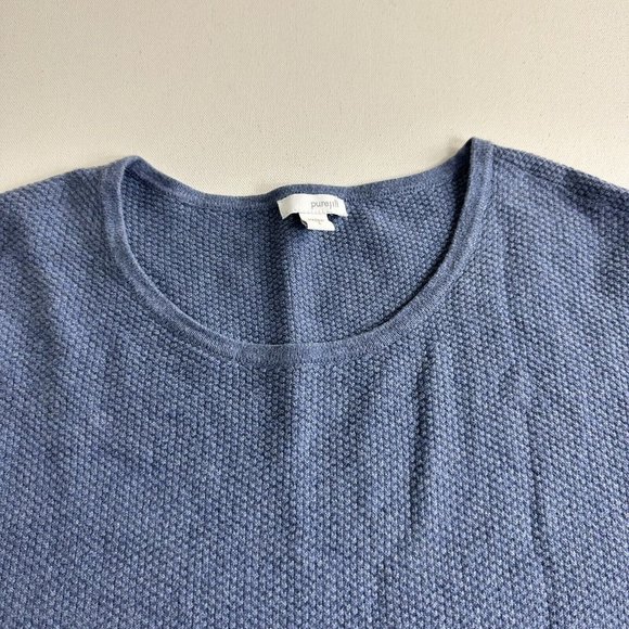 J. Jill Pure Jill Sweater Size Large Blue Pockets Boat Neck Drop Shoulder - Picture 3 of 7